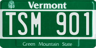 VT license plate TSM901