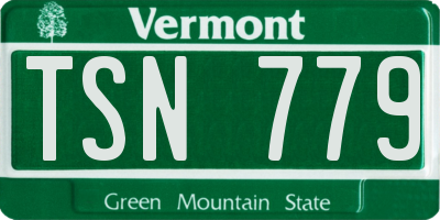 VT license plate TSN779