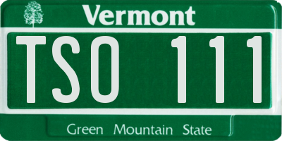 VT license plate TSO111