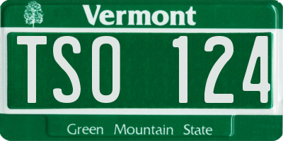 VT license plate TSO124