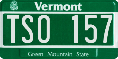 VT license plate TSO157