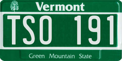 VT license plate TSO191