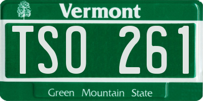 VT license plate TSO261