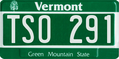 VT license plate TSO291
