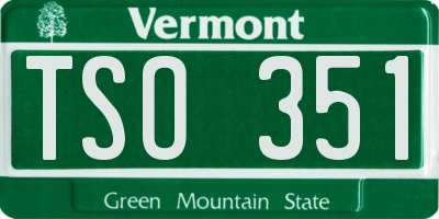 VT license plate TSO351