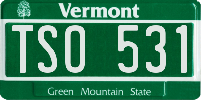 VT license plate TSO531