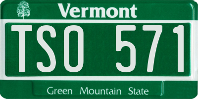 VT license plate TSO571