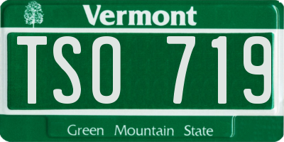 VT license plate TSO719