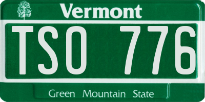 VT license plate TSO776