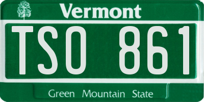 VT license plate TSO861
