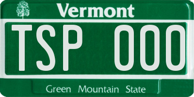 VT license plate TSP000