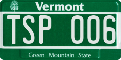 VT license plate TSP006