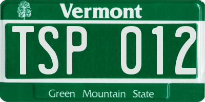VT license plate TSP012