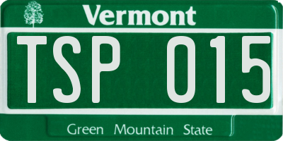 VT license plate TSP015