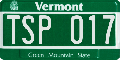 VT license plate TSP017