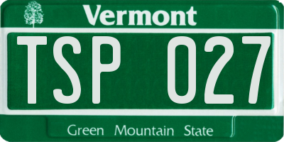 VT license plate TSP027