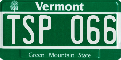 VT license plate TSP066