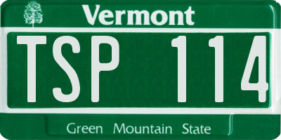 VT license plate TSP114