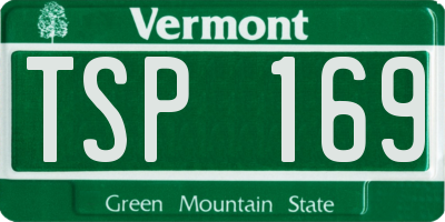 VT license plate TSP169