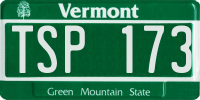 VT license plate TSP173