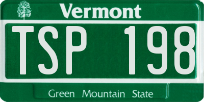VT license plate TSP198