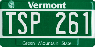 VT license plate TSP261