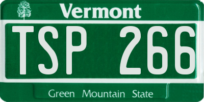 VT license plate TSP266