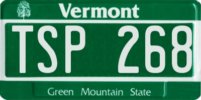 VT license plate TSP268