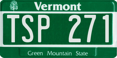 VT license plate TSP271