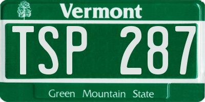 VT license plate TSP287
