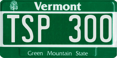VT license plate TSP300