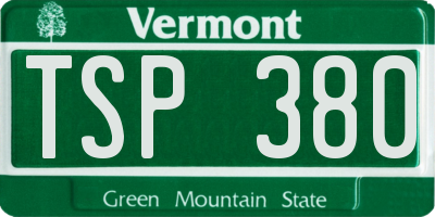 VT license plate TSP380