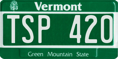 VT license plate TSP420