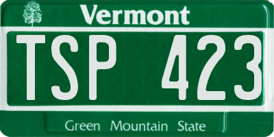 VT license plate TSP423