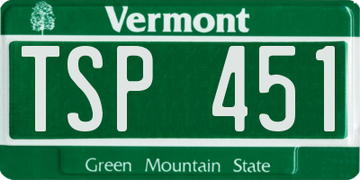 VT license plate TSP451