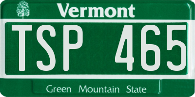 VT license plate TSP465