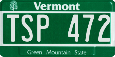 VT license plate TSP472