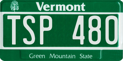 VT license plate TSP480