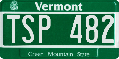 VT license plate TSP482