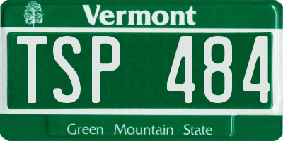 VT license plate TSP484