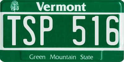 VT license plate TSP516