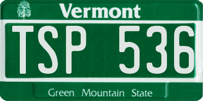 VT license plate TSP536