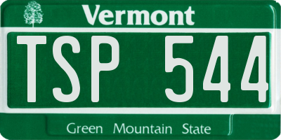 VT license plate TSP544