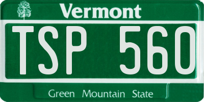 VT license plate TSP560