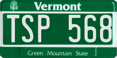 VT license plate TSP568