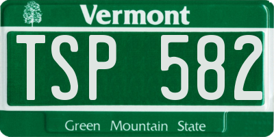 VT license plate TSP582