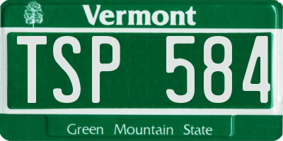 VT license plate TSP584