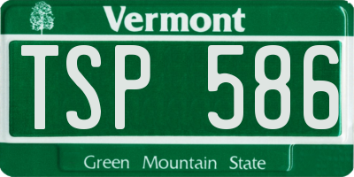 VT license plate TSP586