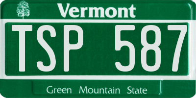 VT license plate TSP587