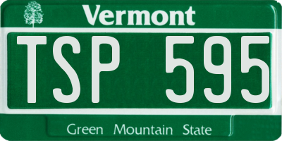 VT license plate TSP595